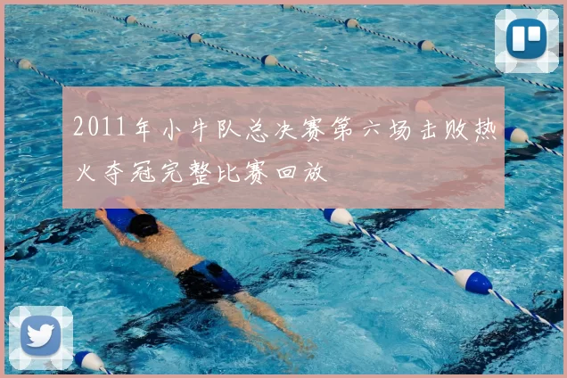 2011年小牛队总决赛第六场击败热火夺冠完整比赛回放